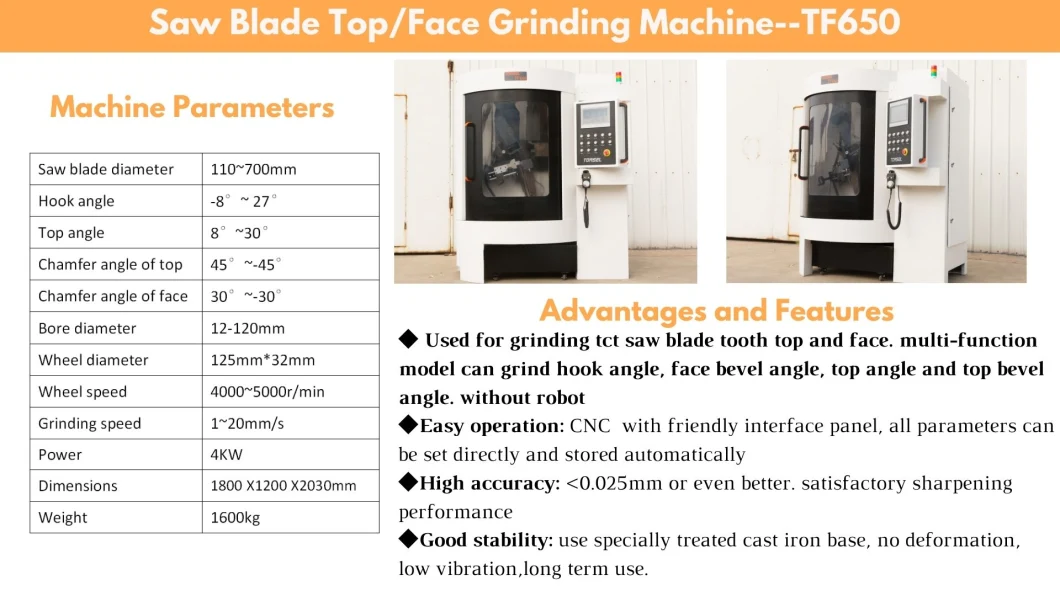 Panel Cutting Tct Circular Saw Blade Sharpening Machine