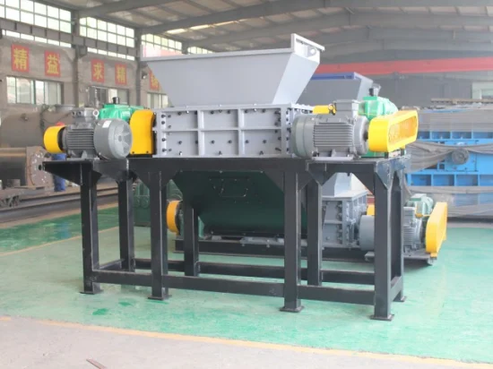 Chine Fabricant de machines de déchiquetage Plastique/pneu/caoutchouc/boîte/bois/déchets médicaux concasseur à double arbre